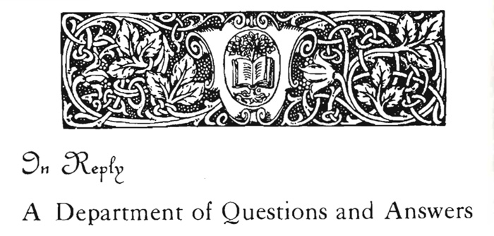 Manly P. Hall - In Reply